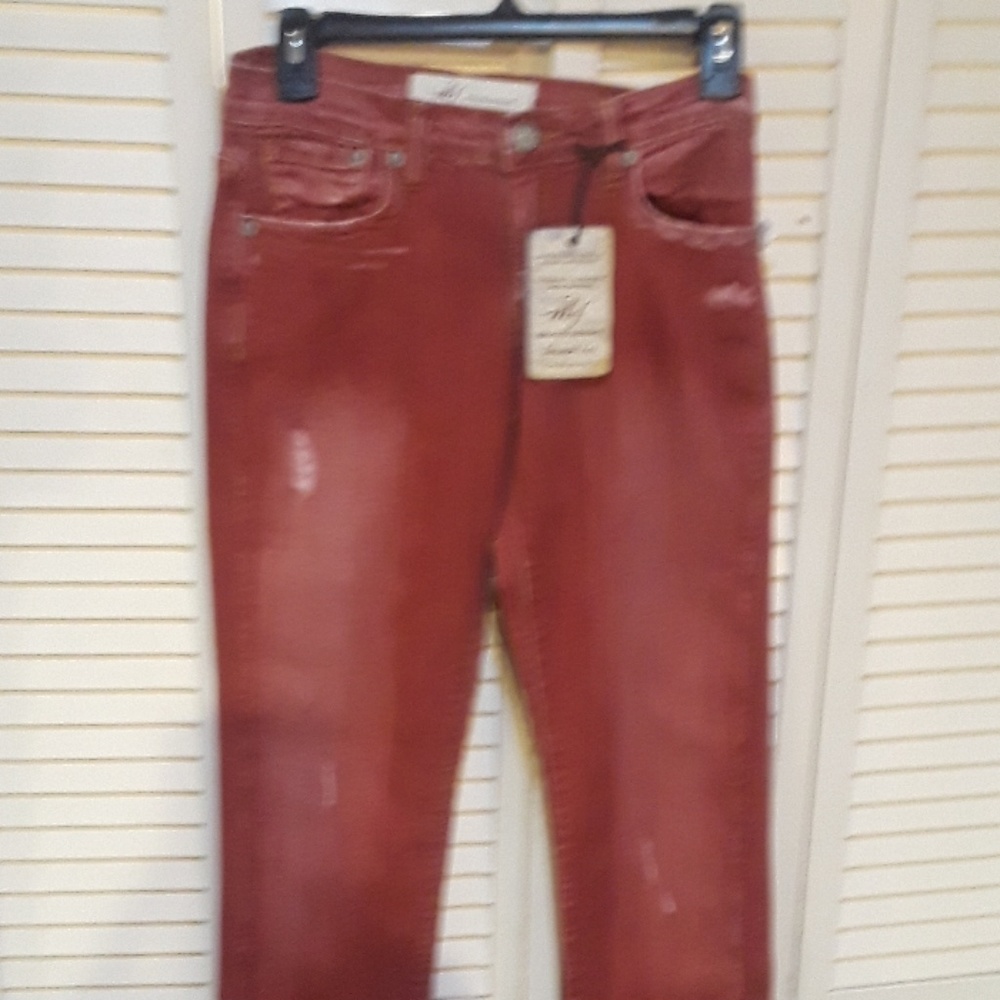 NWT M2F brand denims distressed faded jeans